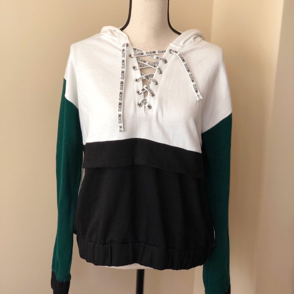 Forever 21 Sweaters - Forever 21 Colorblocked Unedited Hoodie Sweatshirt